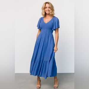 EUC Baltic Born Scarlett Midi Dress Blue Size XL